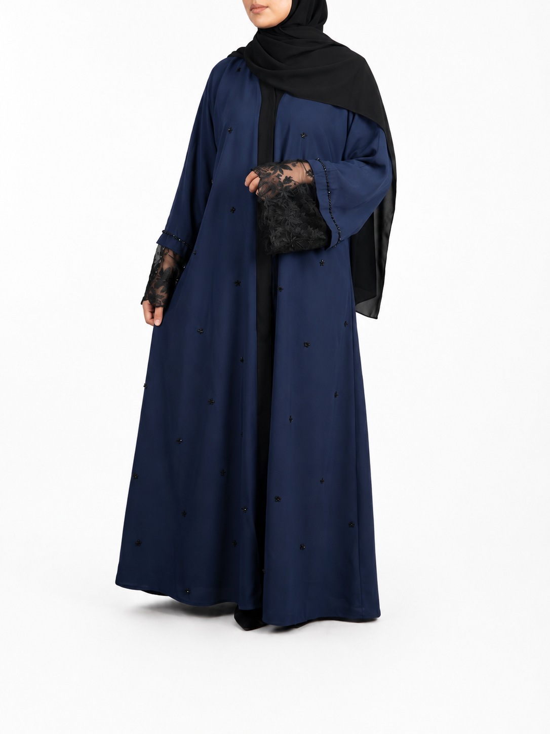 Royal Navy Lace Abaya