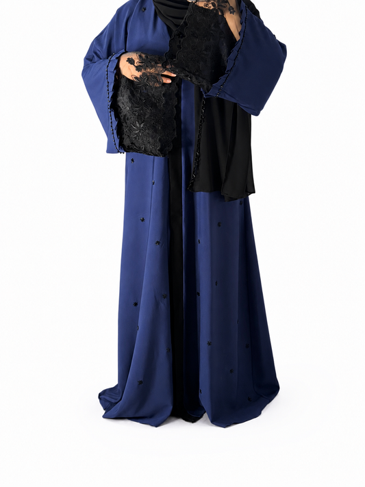 Royal Navy Lace Abaya